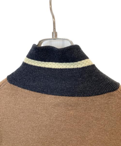 WALES BONNER（ウェールズボナー）WALES BONNER (ウェールズボナー) GEORGE ZIP KNIT CARDIGAN　MA21KN01-KN01-9351 ブラウン サイズ:XLの古着・服飾アイテム