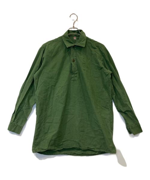 Swedish Military（スウェーデン ミリタリー）Swedish Military (スウェーデン ミリタリー) プルオーバーシャツ グリーン サイズ:39の古着・服飾アイテム