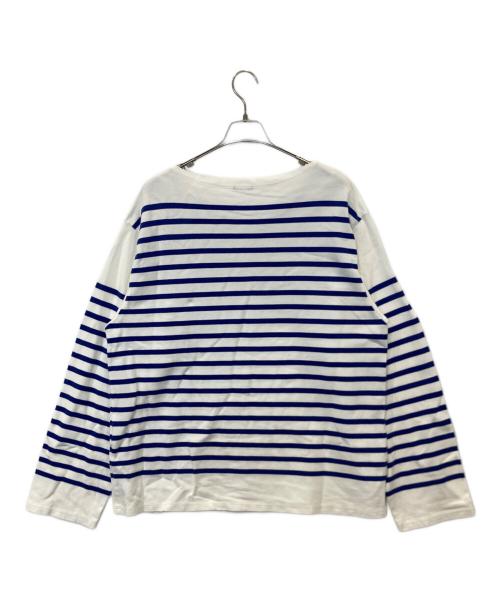 leno（リノ）LENO (リノ) BASQUE SHIRT バスクシャツ H2101-CS001 ホワイト×ブルー サイズ:2の古着・服飾アイテム