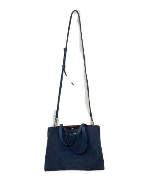 Kate Spade（ケイトスペード）Kate Spade (ケイトスペード) サム スエード ミディアム サッチェル ネイビーの古着・服飾アイテム