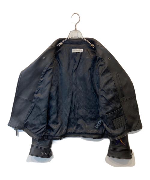 COACH（コーチ）COACH (コーチ) Jean-Michel Basquiat (ジャン ミシェル バスキア) コラボレザーダブルライダースジャケット ブラック サイズ:Mの古着・服飾アイテム