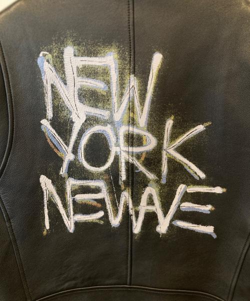 COACH（コーチ）COACH (コーチ) Jean-Michel Basquiat (ジャン ミシェル バスキア) コラボレザーダブルライダースジャケット ブラック サイズ:Mの古着・服飾アイテム