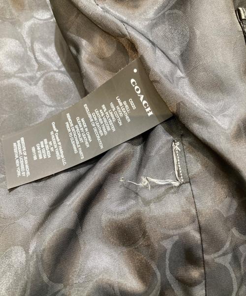 COACH（コーチ）COACH (コーチ) Jean-Michel Basquiat (ジャン ミシェル バスキア) コラボレザーダブルライダースジャケット ブラック サイズ:Mの古着・服飾アイテム