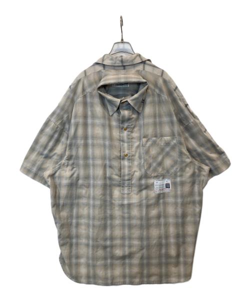 MIHARA YASUHIRO（ミハラヤスヒロ）MIHARA YASUHIRO (ミハラヤスヒロ) BOTH FRONTS S/S SHIRTS　A14SH082 グレー サイズ:46の古着・服飾アイテム