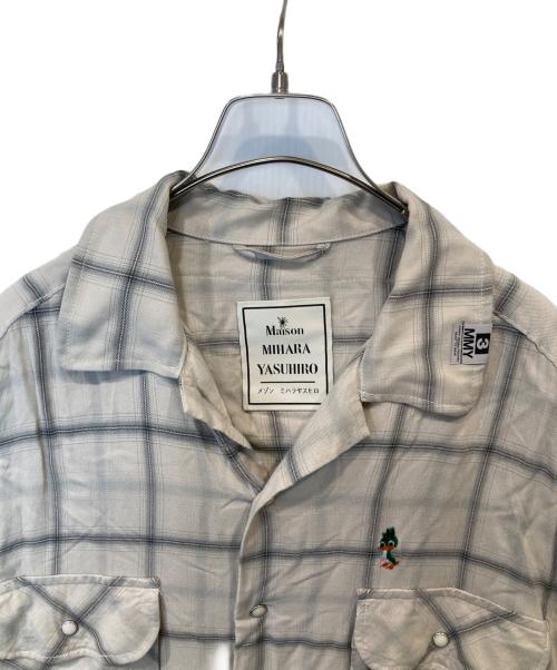MIHARA YASUHIRO（ミハラヤスヒロ）MIHARA YASUHIRO (ミハラヤスヒロ) BOTH FRONTS S/S SHIRTS　A14SH082 グレー サイズ:46の古着・服飾アイテム