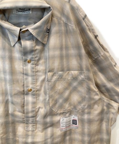 MIHARA YASUHIRO（ミハラヤスヒロ）MIHARA YASUHIRO (ミハラヤスヒロ) BOTH FRONTS S/S SHIRTS　A14SH082 グレー サイズ:46の古着・服飾アイテム