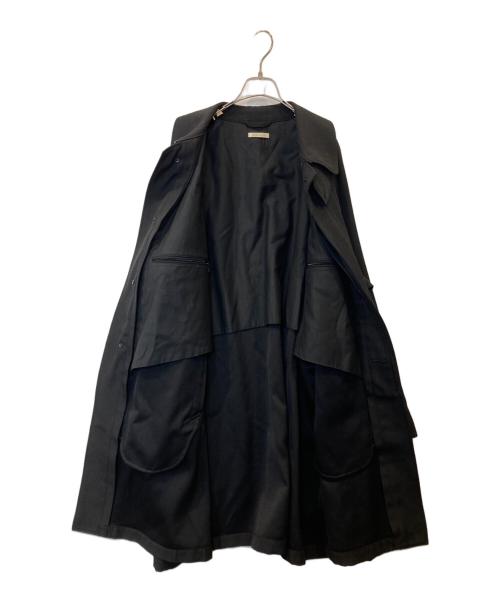 HUGEN（ユーゲン）HUGEN (ユーゲン) Albert Gabardine/ギャバジン オーバーコート/COAT019 ブラック サイズ:3の古着・服飾アイテム