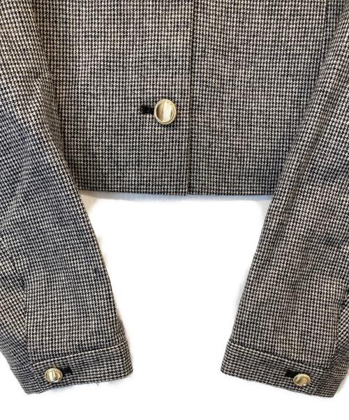 Stylevoice for xxx（スタイルヴォイスフォー）Stylevoice for xxx (スタイルヴォイスフォー) 金ボタン千鳥格子ノーカラージャケット 26WFJ254121 グレー サイズ:FREEの古着・服飾アイテム