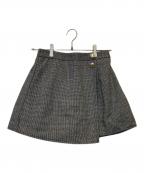 Stylevoice for xxxスタイルヴォイスフォー）の古着「千鳥格子ミニスカショーパン 26WFP254122」｜グレー