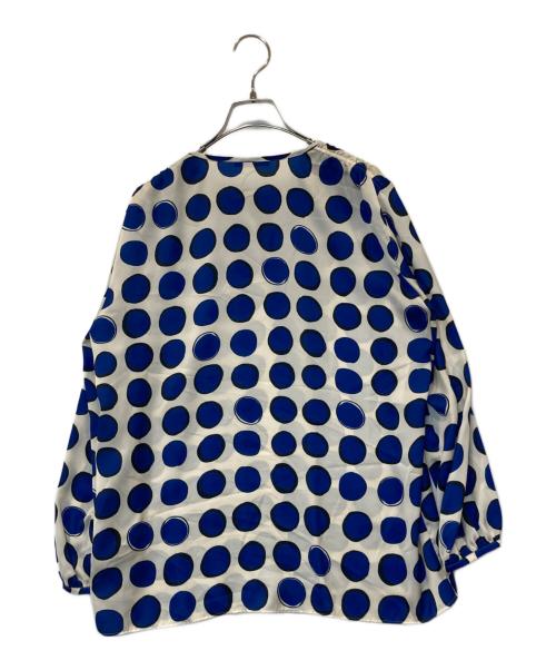 theory luxe（セオリーリュクス）theory luxe (セオリーリュクス) Circle Print Sorina ドットブラウス 03-3108200 ブルー サイズ:38の古着・服飾アイテム