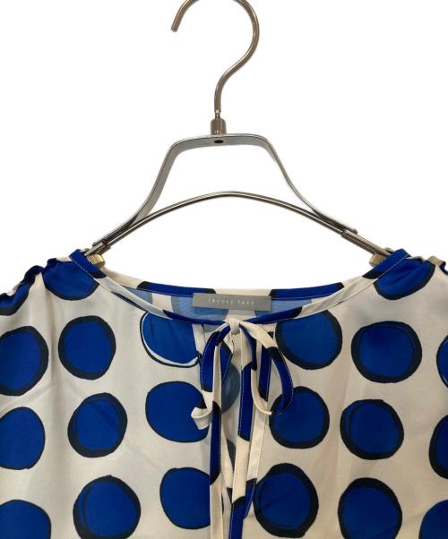 theory luxe（セオリーリュクス）theory luxe (セオリーリュクス) Circle Print Sorina ドットブラウス 03-3108200 ブルー サイズ:38の古着・服飾アイテム