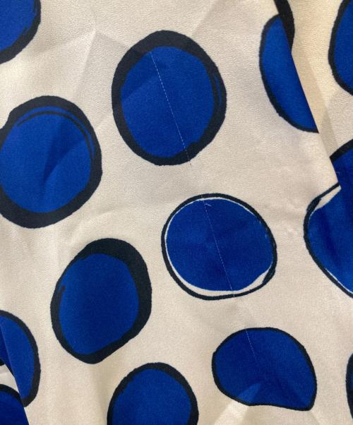 theory luxe（セオリーリュクス）theory luxe (セオリーリュクス) Circle Print Sorina ドットブラウス 03-3108200 ブルー サイズ:38の古着・服飾アイテム