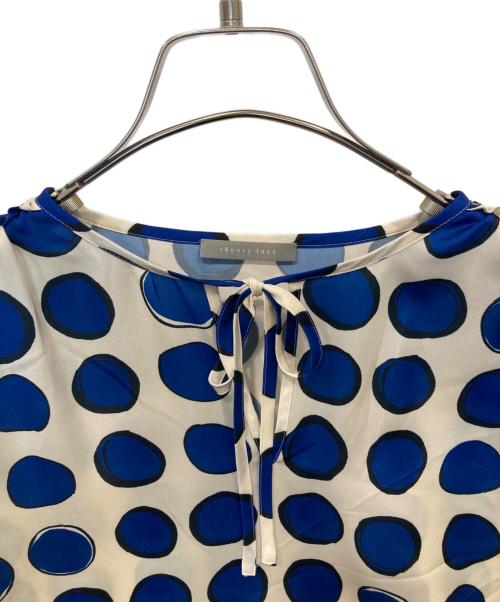 theory luxe（セオリーリュクス）theory luxe (セオリーリュクス) Circle Print Sorina ドットブラウス 03-3108200 ブルー サイズ:38の古着・服飾アイテム