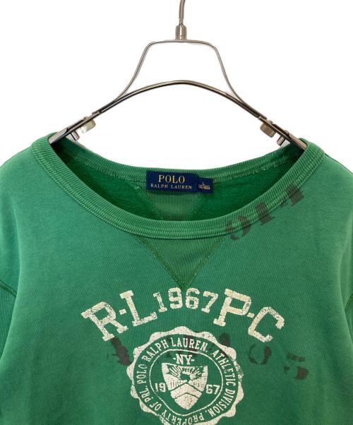 POLO RALPH LAUREN（ポロ・ラルフローレン）POLO RALPH LAUREN (ポロ・ラルフローレン) スウェット グリーン サイズ:Lの古着・服飾アイテム