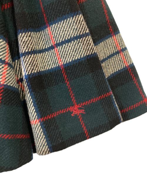 BURBERRY BLUE LABEL（バーバリーロンドンブルーレーベル）BURBERRY BLUE LABEL (バーバリーロンドンブルーレーベル) ニットロングスカート ブラック×グリーン サイズ:38の古着・服飾アイテム