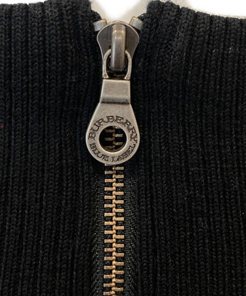 BURBERRY BLUE LABEL（バーバリーロンドンブルーレーベル）BURBERRY BLUE LABEL (バーバリーロンドンブルーレーベル) ニットロングスカート ブラック×グリーン サイズ:38の古着・服飾アイテム