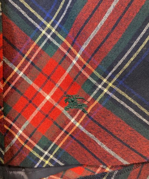 BURBERRY BLUE LABEL（バーバリーロンドンブルーレーベル）BURBERRY BLUE LABEL (バーバリーロンドンブルーレーベル) ラップスカート レッド サイズ:38の古着・服飾アイテム