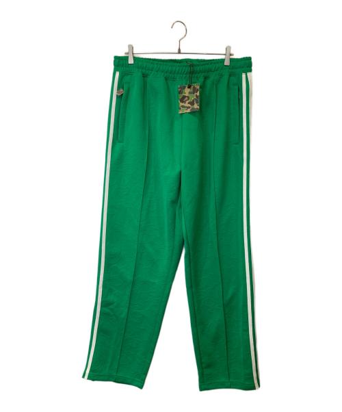 A BATHING APE（ア ベイシング エイプ）A BATHING APE (ア ベイシング エイプ) LINE CAMO JACQUARD LOOSE FIT SWEATPANTS／トラックパンツ/001PTK801304M グリーン サイズ:XL 未使用品の古着・服飾アイテム
