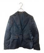 GUCCIグッチ）の古着「裏地シルクナイロンウールジャケット 　テーラードジャケット　166771.Z0903」｜ブラック