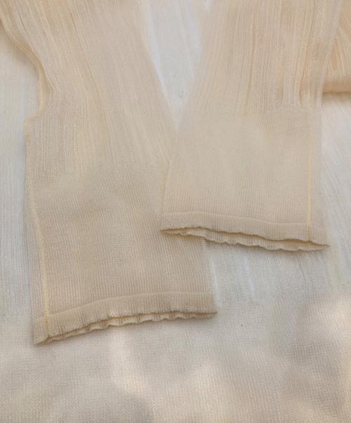 TODAYFUL（トゥデイフル）TODAYFUL (トゥデイフル) Sheer Randomrib Knit/IVORY シアーランダムリブニット 12420513 オレンジ サイズ:FREEの古着・服飾アイテム