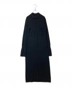 ETRE TOKYOエトレトウキョウ）の古着「フロントホックロングニットワンピース　1224631123-0」｜ブラック