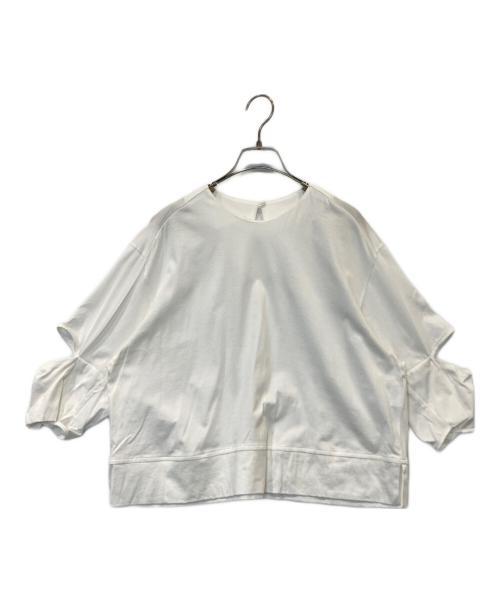 BEIGE（ベイジ）BEIGE (ベイジ) DUOMO / コットンスリットスリーブトップス ホワイト サイズ:4の古着・服飾アイテム