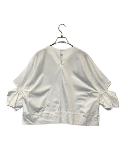 BEIGE（ベイジ）BEIGE (ベイジ) DUOMO / コットンスリットスリーブトップス ホワイト サイズ:4の古着・服飾アイテム