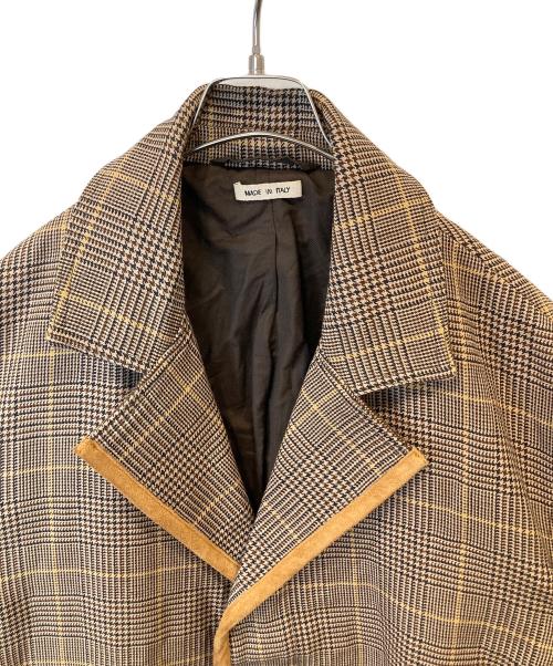 MARNI（マルニ）MARNI (マルニ) グレンチェックカットオフロングコート　TUMU0034NY S52138 ベージュ サイズ:52の古着・服飾アイテム