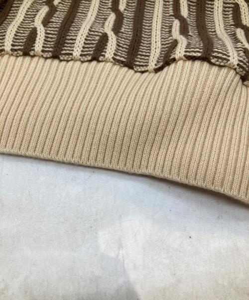 BELAFONTE（ベラフォンテ）BELAFONTE (ベラフォンテ) 3D半袖ニット ブラウン サイズ:Mの古着・服飾アイテム