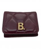 BALENCIAGAバレンシアガ）の古着「3つ折り財布 617781 6211・U・562481」｜ワインレッド