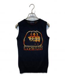 Hysteric Glamour（ヒステリックグラマー）の古着「トリプルフェイスニットベスト　3NV-0910」｜ブラック