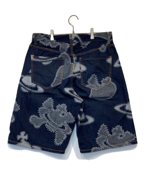 Vivienne Westwood man（ヴィヴィアン ウェストウッド マン）Vivienne Westwood man (ヴィヴィアン ウェストウッド マン) HEART SKULL ORB デニムハーフパンツ 239017 インディゴ サイズ:48の古着・服飾アイテム