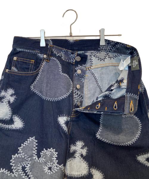 Vivienne Westwood man（ヴィヴィアン ウェストウッド マン）Vivienne Westwood man (ヴィヴィアン ウェストウッド マン) HEART SKULL ORB デニムハーフパンツ 239017 インディゴ サイズ:48の古着・服飾アイテム