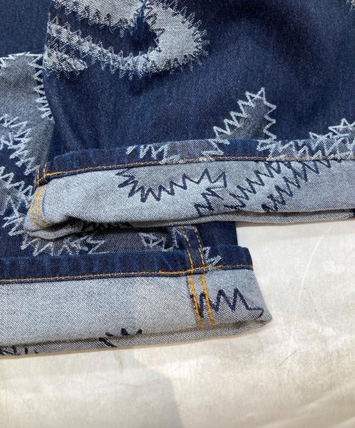 Vivienne Westwood man（ヴィヴィアン ウェストウッド マン）Vivienne Westwood man (ヴィヴィアン ウェストウッド マン) HEART SKULL ORB デニムハーフパンツ 239017 インディゴ サイズ:48の古着・服飾アイテム