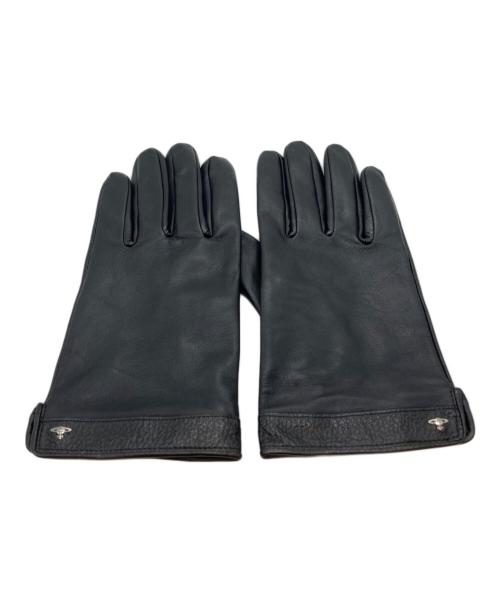 Vivienne Westwood（ヴィヴィアンウエストウッド）Vivienne Westwood (ヴィヴィアンウエストウッド) レザーグローブ 299959 ブラック サイズ:FREEの古着・服飾アイテム