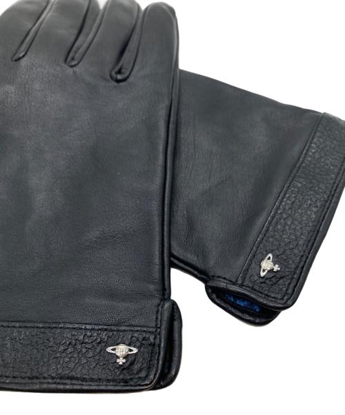 Vivienne Westwood（ヴィヴィアンウエストウッド）Vivienne Westwood (ヴィヴィアンウエストウッド) レザーグローブ 299959 ブラック サイズ:FREEの古着・服飾アイテム