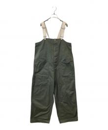 nest Robe（ネストローブ）の古着「コットンツイルデッキサロペット　01213-1093」｜カーキ