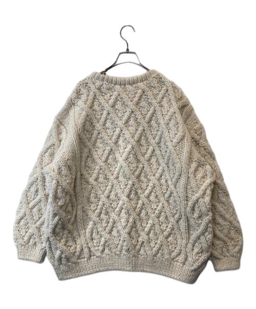 nest Robe（ネストローブ）nest Robe (ネストローブ) ペルーハンドニットケーブルセーター　01224-1002 ベージュ サイズ:FREEの古着・服飾アイテム