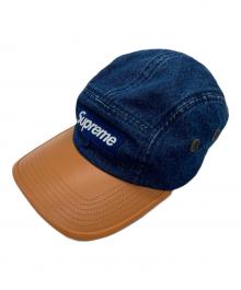 SUPREME（シュプリーム）の古着「Tone Denim Camp Cap トーンデニムキャンプキャップ」｜オレンジ×ネイビー
