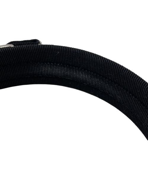 Ferragamo（フェラガモ）Ferragamo (フェラガモ) ヴァラリボン ラインストーン カチューシャ ブラックの古着・服飾アイテム