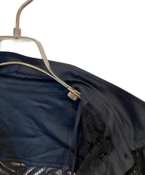 Diagram（ダイアグラム）Diagram (ダイアグラム) レースアーミーシャツワンピース 31122-01 ネイビー サイズ:36の古着・服飾アイテム