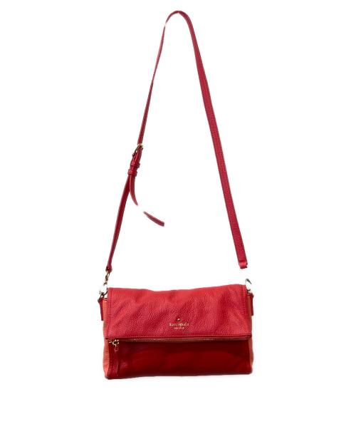 Kate Spade（ケイトスペード）Kate Spade (ケイトスペード) ショルダーバッグ　PXRU6222 レッド×オレンジの古着・服飾アイテム