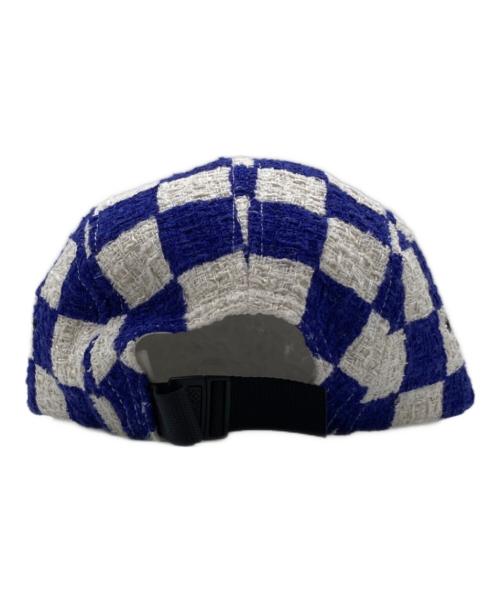 SUPREME（シュプリーム）Supreme (シュプリーム) Checkerboard Boucle Camp Cap チェッカーボードブークレキャンプキャップ アイボリー×ブルーの古着・服飾アイテム
