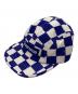 Supreme（シュプリーム）の古着「Checkerboard Boucle Camp Cap チェッカーボードブークレキャンプキャップ」｜アイボリー×ブルー