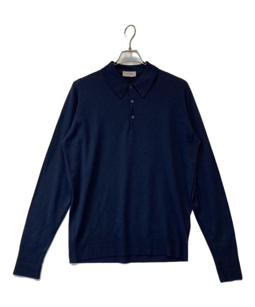 JOHN SMEDLEY（ジョンスメドレー）JOHN SMEDLEY (ジョンスメドレー) DORSET プルオーバーニットシャツ CA45550 ネイビー サイズ:Lの古着・服飾アイテム