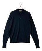 JOHN SMEDLEYジョンスメドレー）の古着「DORSET プルオーバーニットシャツ」｜ブラック