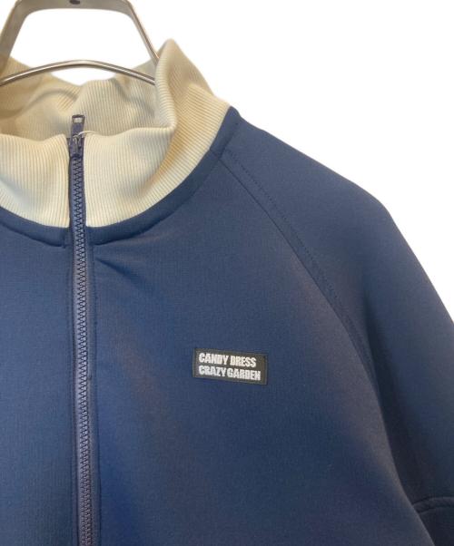 foufou（フーフー）foufou (フーフー) track candy half zip onepiece トラックキャンディーハーフジップワンピース FF242OP09 ネイビーの古着・服飾アイテム