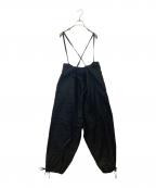 nest Robeネストローブ）の古着「〝 It's ME 〟リネンバルーンサロペット 01252-1155」｜ブラック