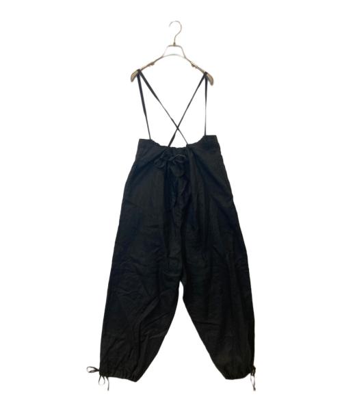 nest Robe（ネストローブ）nest Robe (ネストローブ) 〝 It's ME 〟リネンバルーンサロペット 	01252-1155 ブラック サイズ:FREEの古着・服飾アイテム