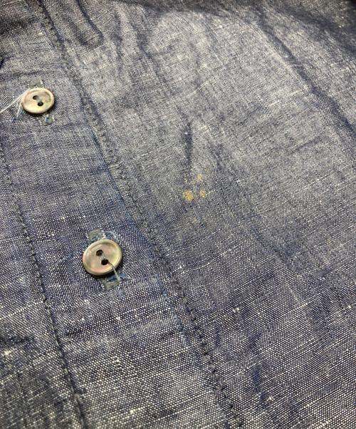 nest Robe（ネストローブ）nest Robe (ネストローブ) コットンリネンダンガリーフリルシャツ 01234-1469-15 インディゴ サイズ:FREEの古着・服飾アイテム